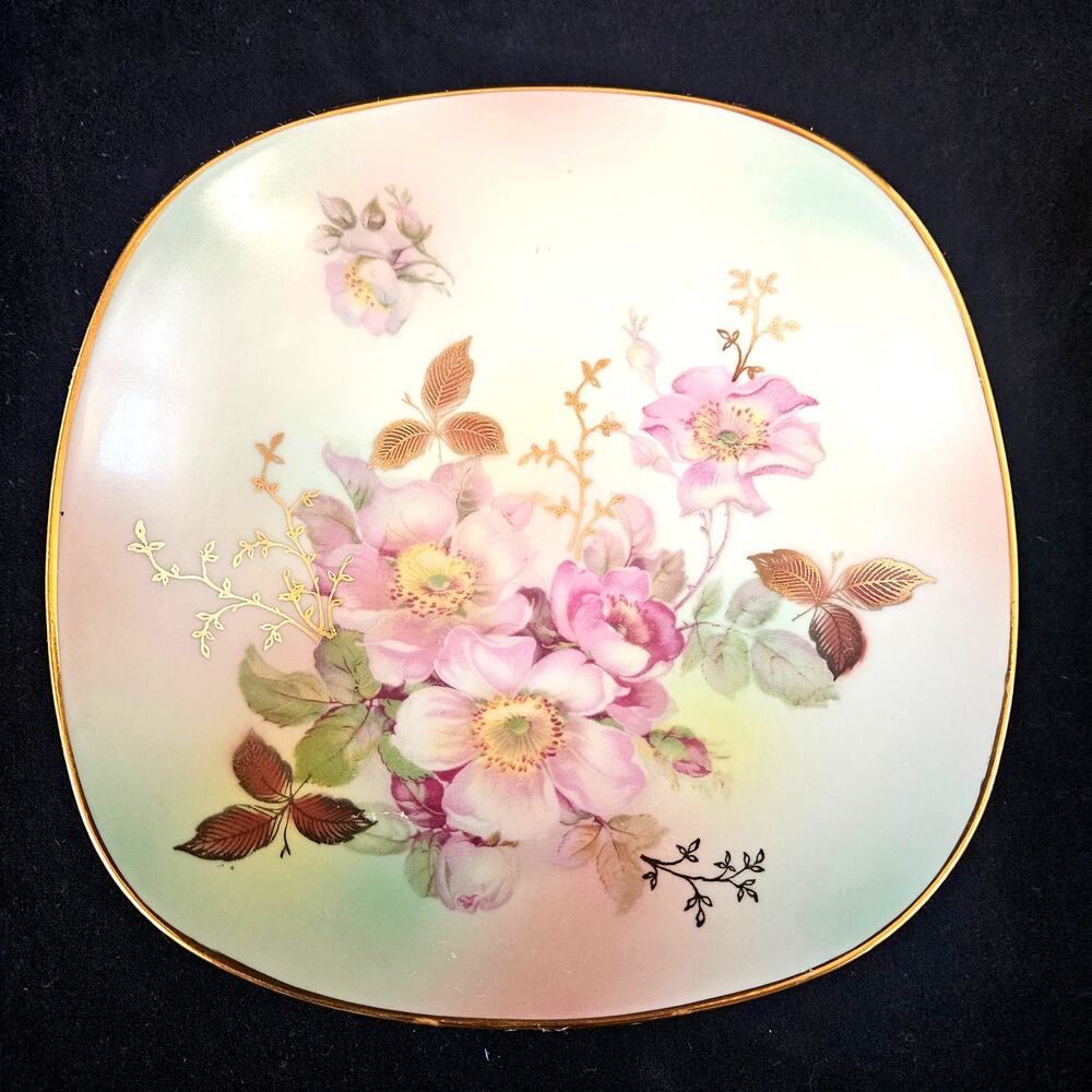 Vintage Schumann Arzberg Germany Wild Rose Shallow Bon Bon Bowl 7‎ 3/4" MCM